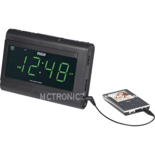 RCA KV7771 RC141 Dual Alarm Clock FM Radio with Audio Input for 