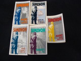 lot of 5 georges simenon mystery books maigret