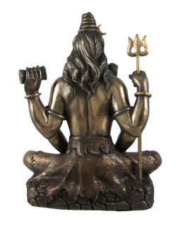 Bronze Finish Hindu God Shiva Statue Figure Lord