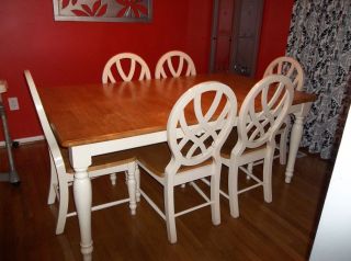 Kuolin Country Cottage Retreat Dining Table & 6 Chairs Set SOLID HEAVY