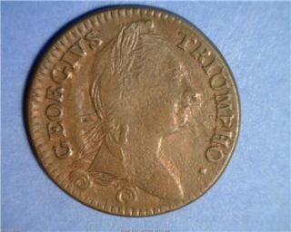 10100 1783 Washington GEORGIUS TRIUMPHO Colonial Copper Coin