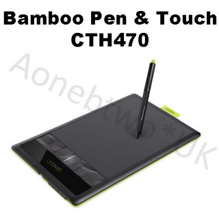 Wacom Bamboo Pen Touch Small Graphics Tablet CTH 470 New 3rd Optional