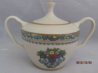 Lenox China Autumn s 1 Pattern Covered Sugar Bowl with Extra Cover