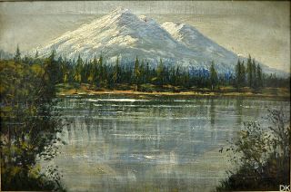  Oil on Canvas Landscape MT Shasta from Grass Lake Framed