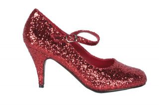 Funtasma Glinda 50g 3 High Cone Heel Women Red Glitter Mary Jane Pump