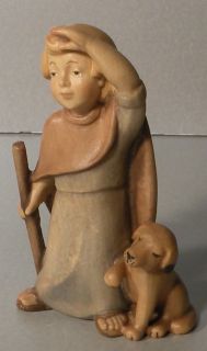 New Child with Dog Gloria Collection Wood Lepi