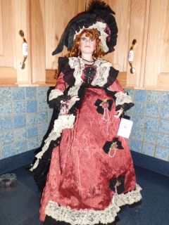 Goldenvale Collection Mary 30 Tall w Stand Porcelain Doll