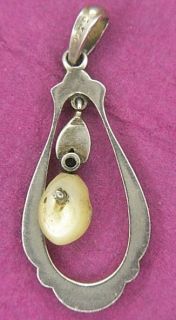 Silver Victorian Pendant Jewelry Antique German I18