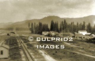 1889 Photo Grants Pass Oregon Railroad Station Town