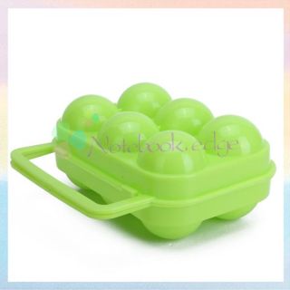 Portable Folding Picnic 6 Eggs Container Carrier Keeper Storage Random