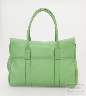 Mulberry Grass Green Glossy Goatskin Leather Bayswater Bag