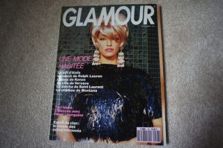  Glamour Vintage fashion 11 / 1990 Magazine Karen Mulder Yasmeen Ghauri