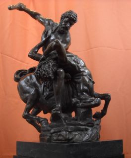  Hercules Wrestler Centaur Bronze Statue Giambologna Loggia Lanzi Italy