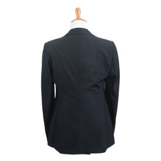 Gianfranco Ferre Solid Black Wool Three Button Suit US 42R EU 52R