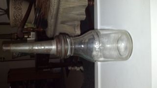 Mobiloil Gargoyle Glass Oil Bottle