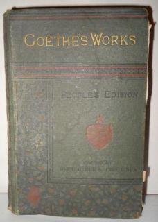 Goethes Works Peoples Edition