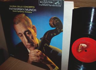 Gregor Piatigorsky Munch 1961 Dvorak Cello Con RCA LM 2490 Shaded Dog
