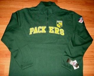 Green Bay Packers 1 4 Zip Pullover Fleece 2XL NFL Embroidered Logos