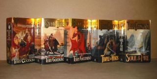 First 5 Sword of Truth Terry Goodkind Lot Wizards First Rule Stone of