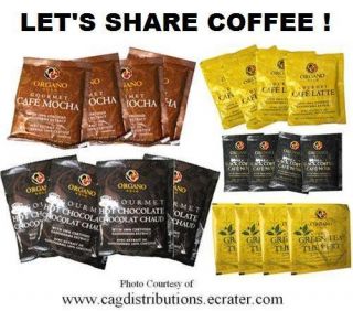 Organo Gold Coffee FREE SAMPLES pay only S&H. Black Latte Chocolate