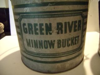 Vintage Green River Minnow Bucket