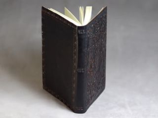 Fiorentina Gigante Embossed Italian Brown Leather Journal Ruled 7 x