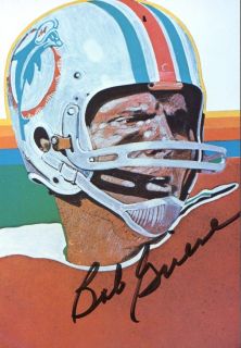 Bob Griese Pro FB HOFer Color Portrait Autographed