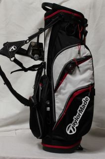 New TaylorMade Pure Lite 3 0 Golf Stand Bag Black White Red