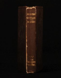 1856 Confessions of English Opium Eater T de Quincey