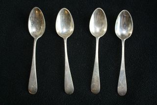 Silver Demitasse Spoons with Initial B 4 55 Grams