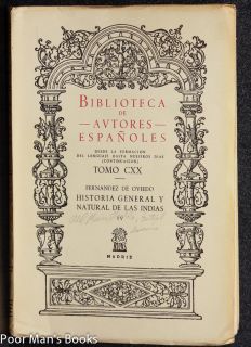Historia General Y Natural de Las Indias Ct in 5 Vols 1959 Literature