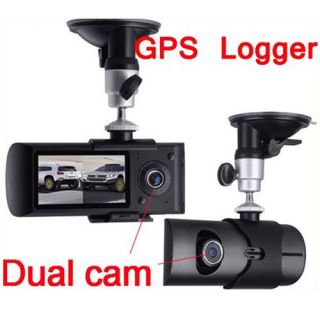  Lens Nigh Vision HD 1280 480 Car Dashboard DVR GPS Logger X3000