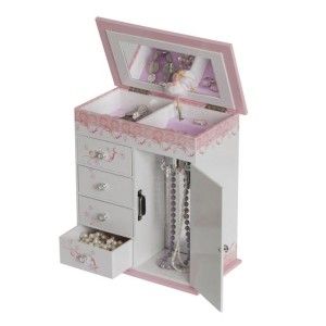 New Pink Mele & Co Cristiana Girls Large Musical Ballerina Jewelry Box