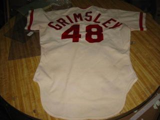 1974 Ross Grimsley Cincinnati Reds Game Worn Baseball Jersey