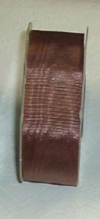 20 yds Moire Grosgrain Unwired Expresso Ribbon 6108