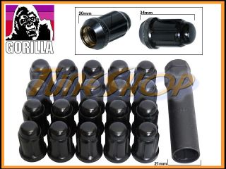 20 Gorilla Spline Tuner Lock Lug Nut 12x1 5 1 5 Acorn Wheels Rims