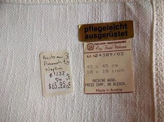  Textilwerk Austria White Place Mat Table Napkin w Lace Edge New