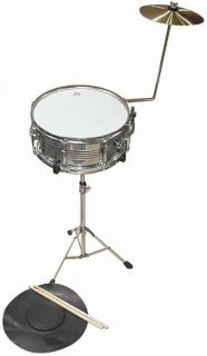 Percussion Plus PSK100 Snare Drum Kit Set with Cymbal, Stand, Practice