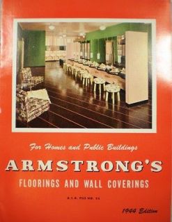 armstrong cork asbestos asphalt tile floor catalog 1944 time left