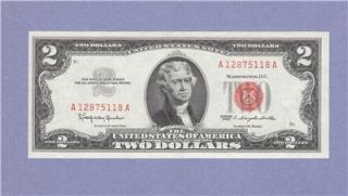  Uncirculated Two Dollar Bill $2 Note Red Seal Granahan Dillon 12875118