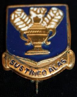  WWII STERLING Silver Top SUSTINEO ALAS Pin Insignia US Air Air Force