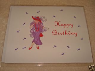 Happy Birthday Greetings w Envelopes for Red Hat Ladies of Society