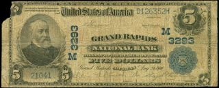GRAND RAPIDS MICHIGAN NATIONAL BANK PB 1902~#3293~NATIONAL LARGE