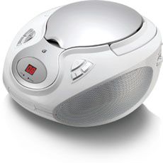 GPX Boombox Portable BC111W CD Player Am FM Radio 