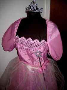 Glinda Glenda Costume Good Witch Wizard oz Crown Halloween Pink Gown