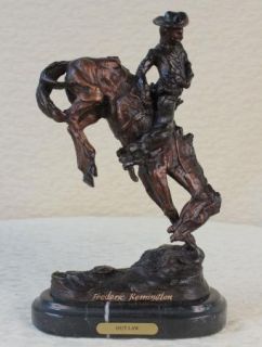 Trooper of The Plains Solid Bronze Statue by F Remington Sculpture