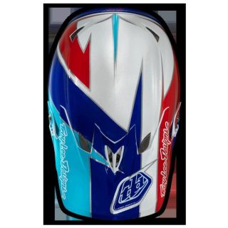 Troy Lee Designs D3 Stinger White Blue Helmet Medium TLD Downhill MTB