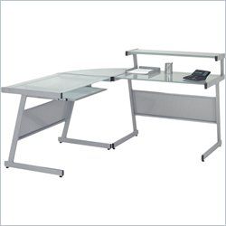 Eurostyle Landon L Shape Glass Top Computer Desk [146116]
