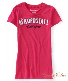  Aeropostale Womens Girls aero New York Patch Graphic Tee T Shirt NWT M