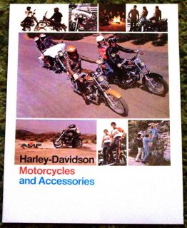 1975 Harley Davidson Motorcyles & Accessories Brochure